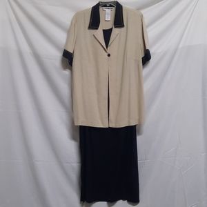 Dana Kay 2 pc.Black Sleeveless Dress and Blazer